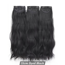 Load image into Gallery viewer, INSTOCK ★4 COLORS★ 55cm Thick 3 Separate pieces Curly Wavy Long Hair Extensions Clip On