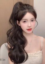 Load image into Gallery viewer, INSTOCK ★2 COLORS★60cm Korean Wavy / Curly Long Natural Clip On Ponytail Hair Extensions