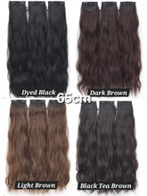 Load image into Gallery viewer, INSTOCK ★4 COLORS★ 45/55/65cm Thick 3 Separate pieces Curly Wavy Long Hair Extensions Clip On
