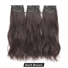 Load image into Gallery viewer, INSTOCK ★4 COLORS★ 45cm Thick 3 Separate pieces Curly Wavy Long Hair Extensions Clip On