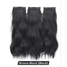 Load image into Gallery viewer, INSTOCK ★4 COLORS★ 45cm Thick 3 Separate pieces Curly Wavy Long Hair Extensions Clip On
