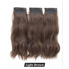 Load image into Gallery viewer, INSTOCK ★4 COLORS★ 45cm Thick 3 Separate pieces Curly Wavy Long Hair Extensions Clip On