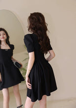 Load image into Gallery viewer, INSTOCK ★BLACK★ Korean Style Black Puff Sleeve Dress