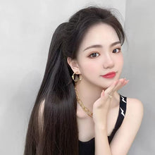 Load image into Gallery viewer, INSTOCK ★3 COLORS★ Korean Straight Clip On Grip Ponytail Natural Hair Extensions