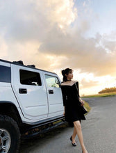 Load image into Gallery viewer, INSTOCK ★BLACK★ Korean Off Shoulder V-Neck Retro Flare Slim Skater Dress Elegant