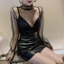 Load image into Gallery viewer, INSTOCK ★BLACK★ Korean Mesh Long Sleeve Outer Top Blouse