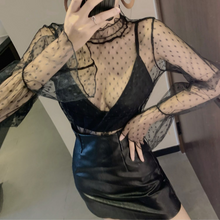 Load image into Gallery viewer, INSTOCK ★BLACK★ Korean Mesh Long Sleeve Outer Top Blouse