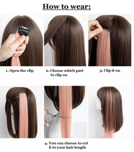 Load image into Gallery viewer, INSTOCK ★14 COLORS★ Korean Wavy/Curly Multi-Colors Clip-On Pastel Hair Extension