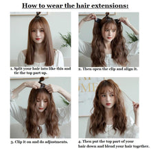 Load image into Gallery viewer, INSTOCK ★4 COLORS★ 60cm Korean Natural Big Wavy/Curly Long V-Shape Hair Extensions Clip-on