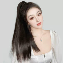 Load image into Gallery viewer, INSTOCK ★3 COLORS★ Korean 60cm Straight Clip On Grip Ponytail Natural Looking Hair Extensions