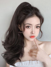 Load image into Gallery viewer, INSTOCK ★Light Brown★Korean 50cm Wavy / Curly Long Natural Clip On Ponytail Hair Extension