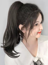 Load image into Gallery viewer, INSTOCK ★3 COLORS★ 45CM Korean Ponytail Hair Extensions Wavy / Curly Long Natural Clip On