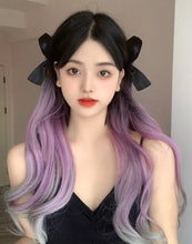 Load image into Gallery viewer, INSTOCK ★Purple-Grey★ Korean 1-piece Curly Wavy Long Hair Extensions Clip On
