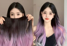 Load image into Gallery viewer, INSTOCK ★Purple-Grey★ Korean 1-piece Curly Wavy Long Hair Extensions Clip On