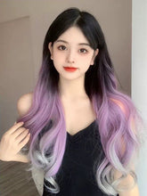 Load image into Gallery viewer, INSTOCK ★Purple-Grey★ Korean 1-piece Curly Wavy Long Hair Extensions Clip On