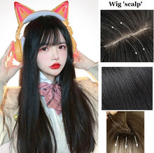 Load image into Gallery viewer, INSTOCK Korean 55cm Straight Wig Airy Bangs Long Hair Natural Black/Brown Adjustable/Breathable