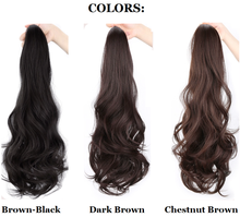 Load image into Gallery viewer, INSTOCK ★3 COLORS★Korean 60cm Wavy / Curly Long Natural Clip On Ponytail Hair Extension