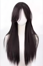 Load image into Gallery viewer, INSTOCK ★BLACK★ Korean Straight Middle Parting Wig [Adjustable/Breathable]
