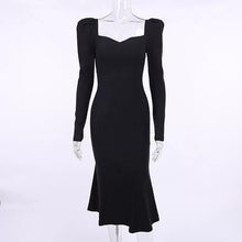 Load image into Gallery viewer, INSTOCK (3 SIZES) Korean Style Black Long Sleeve Puff Dress [Slimming Effect]
