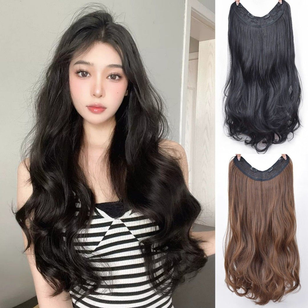 INSTOCK ★2 COLORS★ 58cm Wavy 1 Piece Hair Extensions Clip On