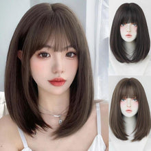 Load image into Gallery viewer, INSTOCK ★2 COLORS★ Korean Straight Airy Bangs Shoulder Length Short Hair Wig [Adjustable/Breathable]
