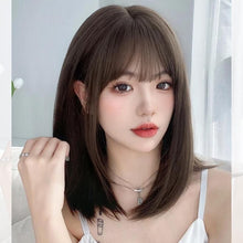 Load image into Gallery viewer, INSTOCK ★2 COLORS★ Korean Straight Airy Bangs Shoulder Length Short Hair Wig [Adjustable/Breathable]
