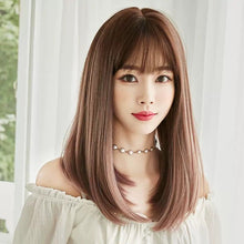 Load image into Gallery viewer, INSTOCK ★2 COLORS★ Korean Mid Length Airy Bangs Wig [Adjustable/Breathable]
