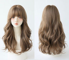 Load image into Gallery viewer, INSTOCK ★3 COLORS★ Korean Wavy Curly Airy Bangs Long Hair [Adjustable/Breathable]
