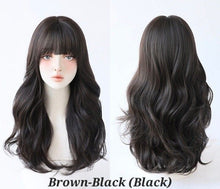 Load image into Gallery viewer, INSTOCK ★3 COLORS★ Korean Wavy Curly Airy Bangs Long Hair [Adjustable/Breathable]
