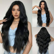 Load image into Gallery viewer, INSTOCK ★BLACK★ Korean Curly Wavy Mid Parting Super Long Hair Wig [Adjustable/Breathable]
