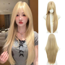 Load image into Gallery viewer, INSTOCK ★BLONDE★ Straight Layered Airy Bangs Long Wig Hair [Adjustable/Breathable]
