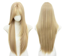 Load image into Gallery viewer, INSTOCK ★BLONDE★ Straight Layered Airy Bangs Long Wig Hair [Adjustable/Breathable]
