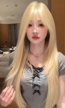 Load image into Gallery viewer, INSTOCK ★BLONDE★ Straight Layered Airy Bangs Long Wig Hair [Adjustable/Breathable]
