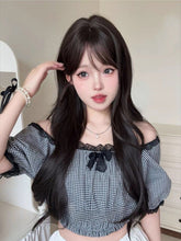 Load image into Gallery viewer, INSTOCK ★BROWN BLACK★ Korean Side Parting / Bangs Wavy Long Hair Wig [Adjustable/Breathable]
