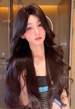 Load image into Gallery viewer, INSTOCK ★BROWN-BLACK★ Wavy Mid Parting Long Hair Wig [Adjustable/Breathable]
