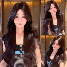 Load image into Gallery viewer, INSTOCK ★BROWN-BLACK★ Wavy Mid Parting Long Hair Wig [Adjustable/Breathable]
