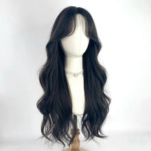 Load image into Gallery viewer, INSTOCK ★BROWN BLACK★  *LACE FRONT* Korean Mid Parting Wavy Curly Long Hair Wig [Adjustable/Breathable]
