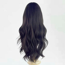 Load image into Gallery viewer, INSTOCK ★BROWN BLACK★  *LACE FRONT* Korean Mid Parting Wavy Curly Long Hair Wig [Adjustable/Breathable]
