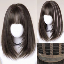 Load image into Gallery viewer, INSTOCK ★COLD BROWN★ Korean Layered Short Airy Bangs Hair Wig [Adjustable/Breathable]
