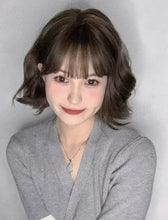 Load image into Gallery viewer, INSTOCK ★COLD BROWN★ Korean Curly Wavy Airy Bangs Short Hair Wig [Adjustable/Breathable]
