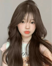 Load image into Gallery viewer, INSTOCK ★COOL BROWN★ Korean Curly Wavy Airy Bangs Long Hair [Adjustable/Breathable]
