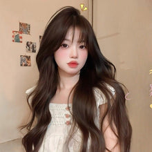Load image into Gallery viewer, INSTOCK ★COOL BROWN★ Korean Curly Wavy Airy Bangs Long Hair [Adjustable/Breathable]

