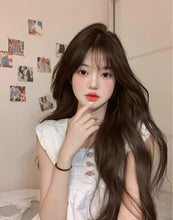 Load image into Gallery viewer, INSTOCK ★COOL BROWN★ Korean Curly Wavy Airy Bangs Long Hair [Adjustable/Breathable]
