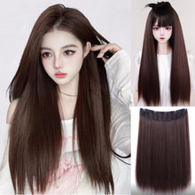 Load image into Gallery viewer, INSTOCK ★DARK BROWN★ *Lightweight* 60cm Hair Extensions 1 Piece Clip On Straight Long
