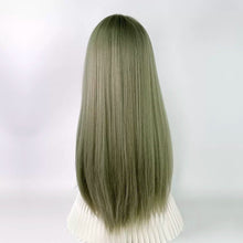 Load image into Gallery viewer, INSTOCK ★ASH GREEN★ Korean Straight Airy Bangs Long Hair Wig [Adjustable/Breathable]
