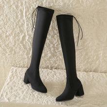 Load image into Gallery viewer, INSTOCK ★SIZE 40★ 3CM Korean Style Suede Soft Heel Over The Knee Length Slimming Effect Boots Shoe [+Anti-Slip Feature]
