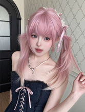Load image into Gallery viewer, INSTOCK ★LIGHT PINK★ Korean Layered Straight Airy Bangs Long Hair Cosplay Wig [Adjustable/Breatheable]
