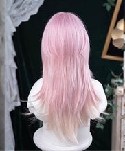 Load image into Gallery viewer, INSTOCK ★LIGHT PINK★ Korean Layered Straight Airy Bangs Long Hair Cosplay Wig [Adjustable/Breatheable]

