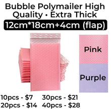 Load image into Gallery viewer, INSTOCK ★PINK PURPLE★ Thick Bubble Polymailer Envelop Padded Parcel Bag

