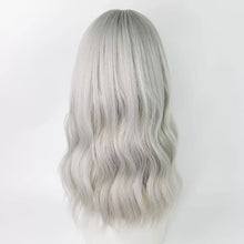 Load image into Gallery viewer, INSTOCK ★SILVER-WHITE★ Korean Airy Bangs Long Curly Hair Wig [Adjustable/Breathable]
